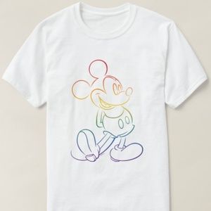 Classic Mickey Rainbow Outline T-shirt